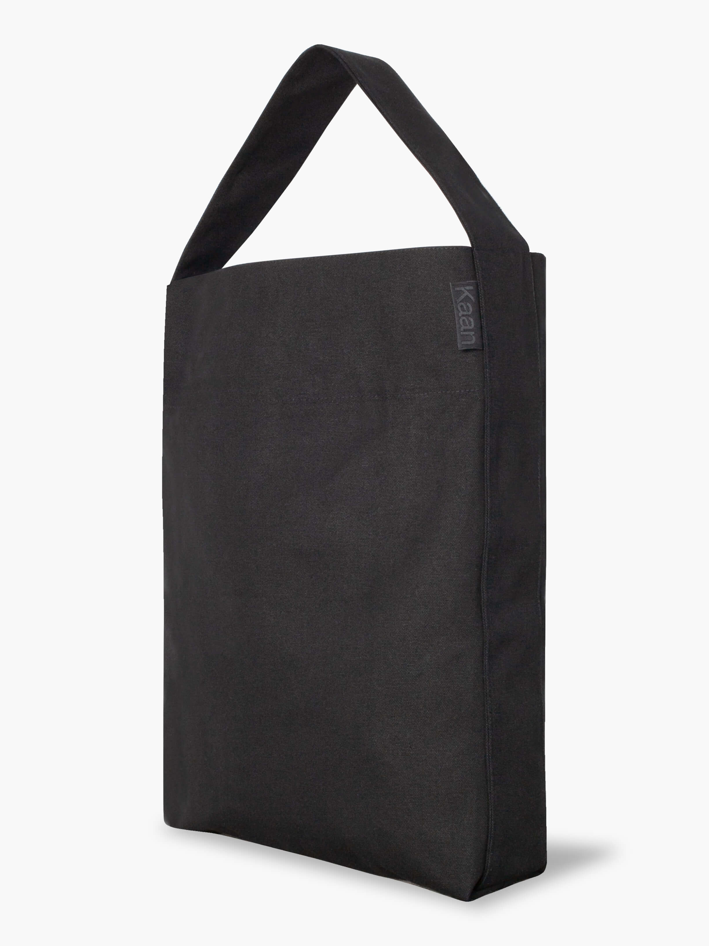 Bucket Tote in Black Cotton