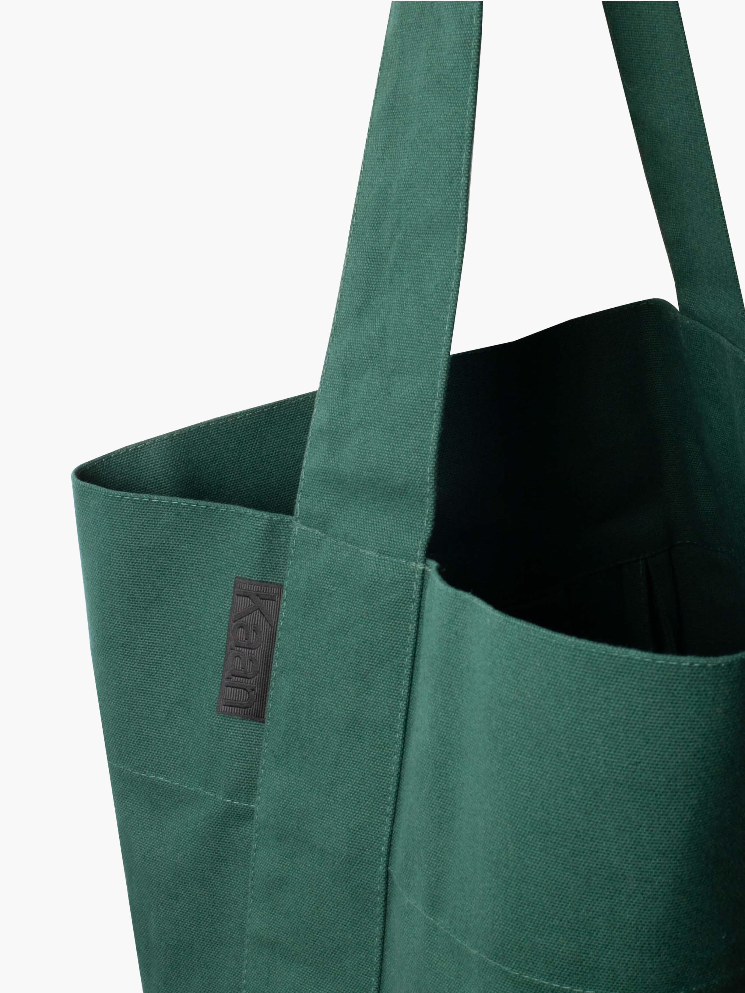 Bucket Tote in Moss (Water Repellent Cotton)