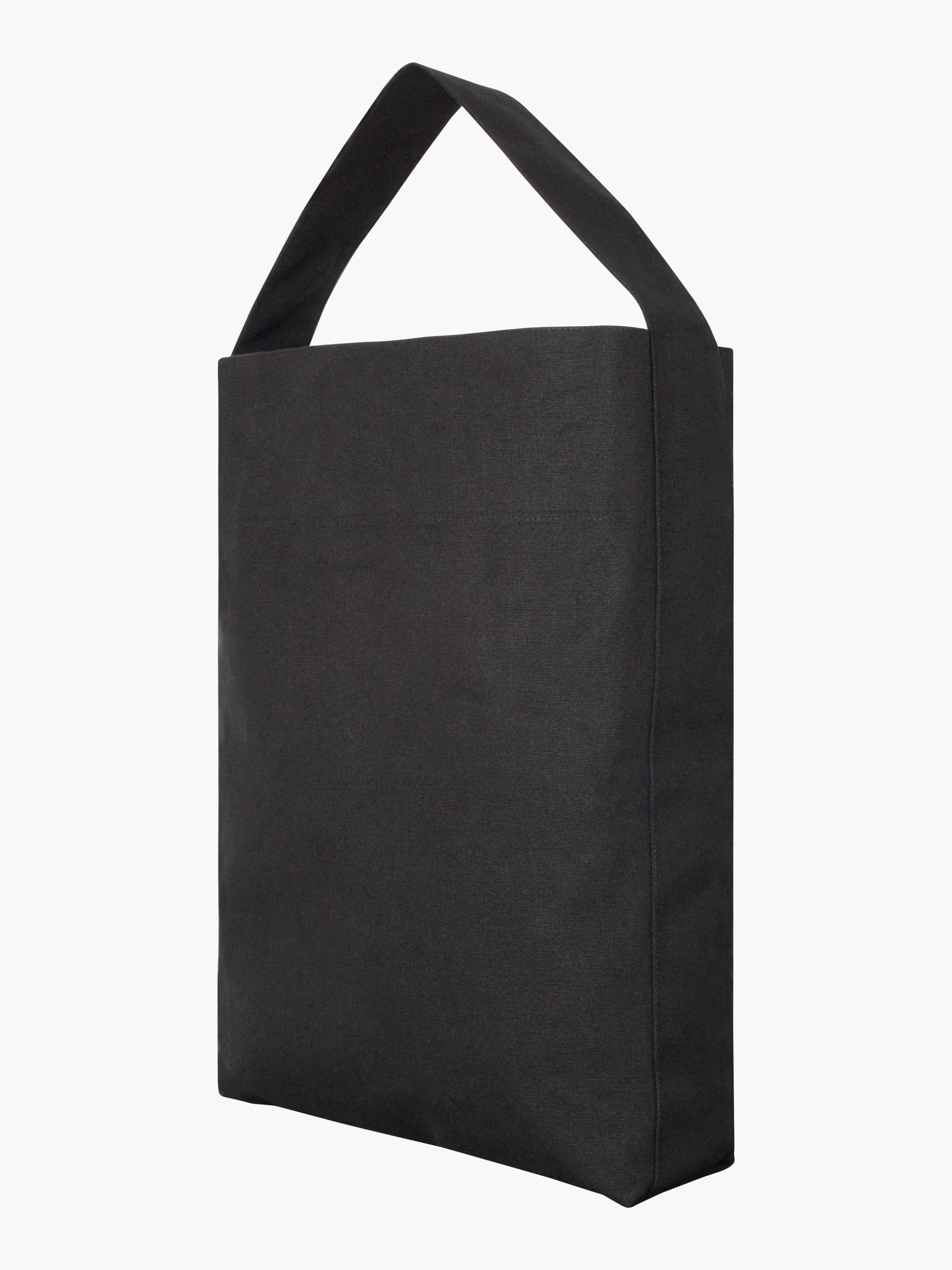 Bucket Tote in Black Cotton