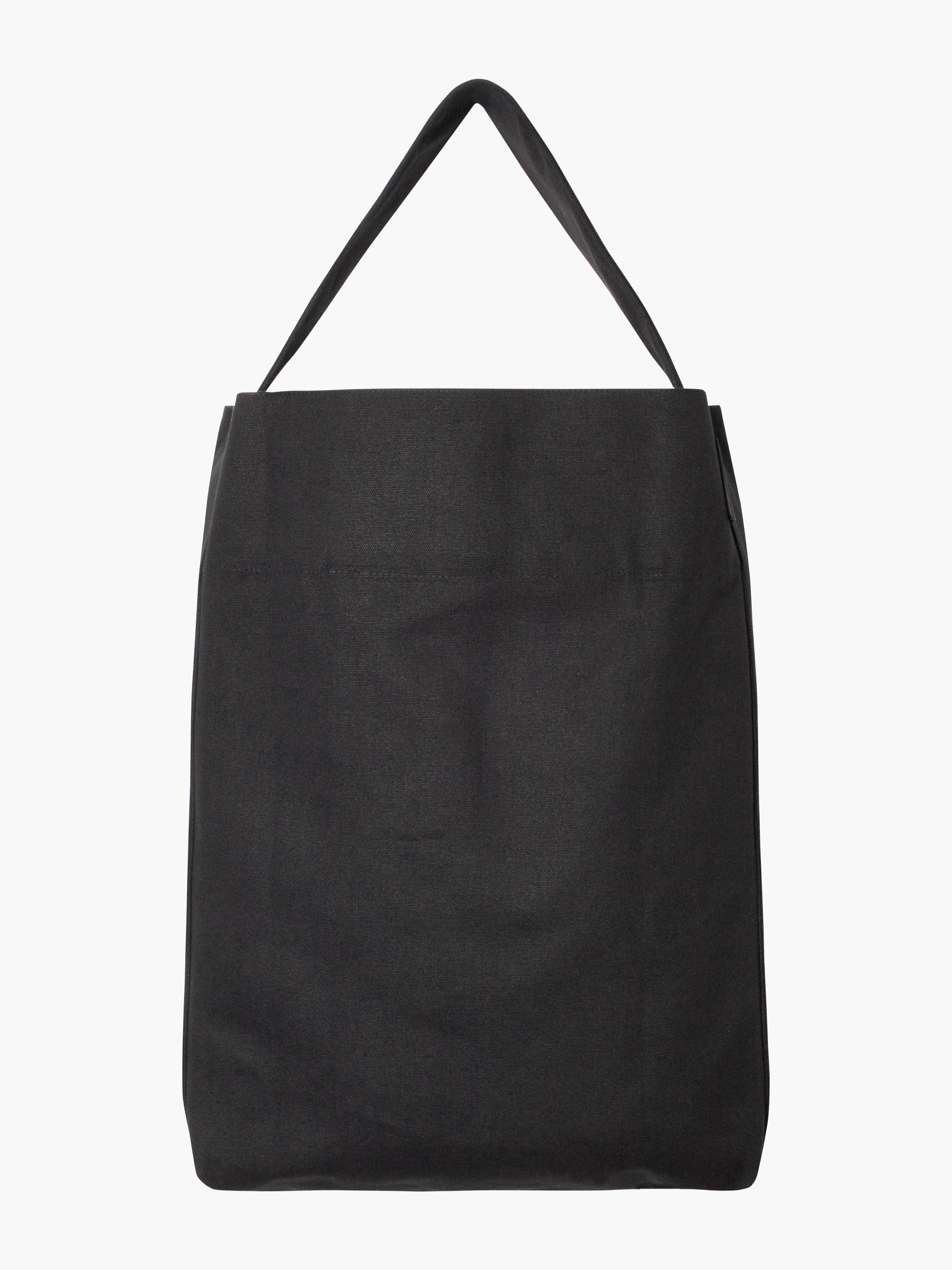 Bucket Tote in Black Cotton