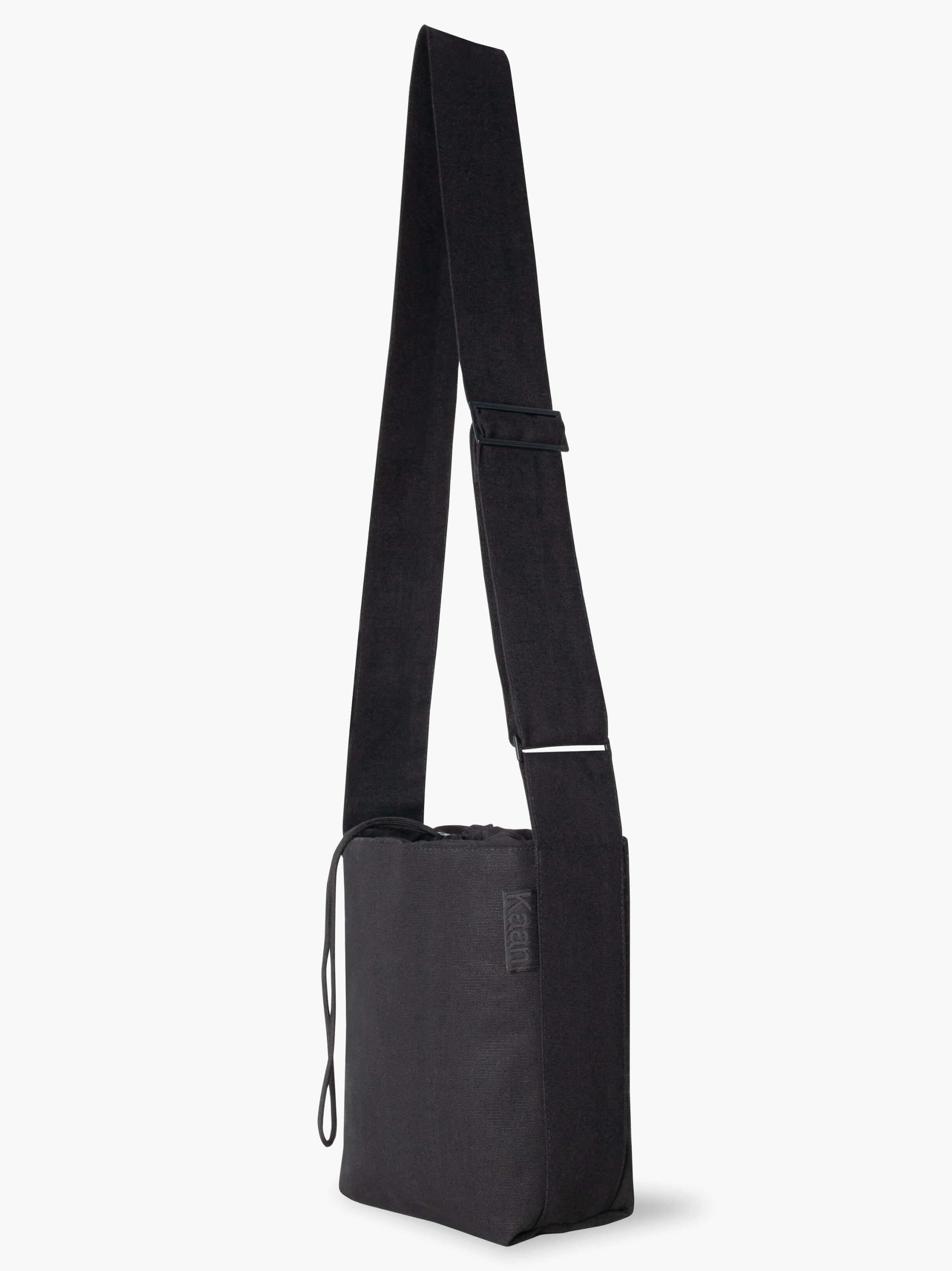 Crossbody Mini Bucket Black Cotton