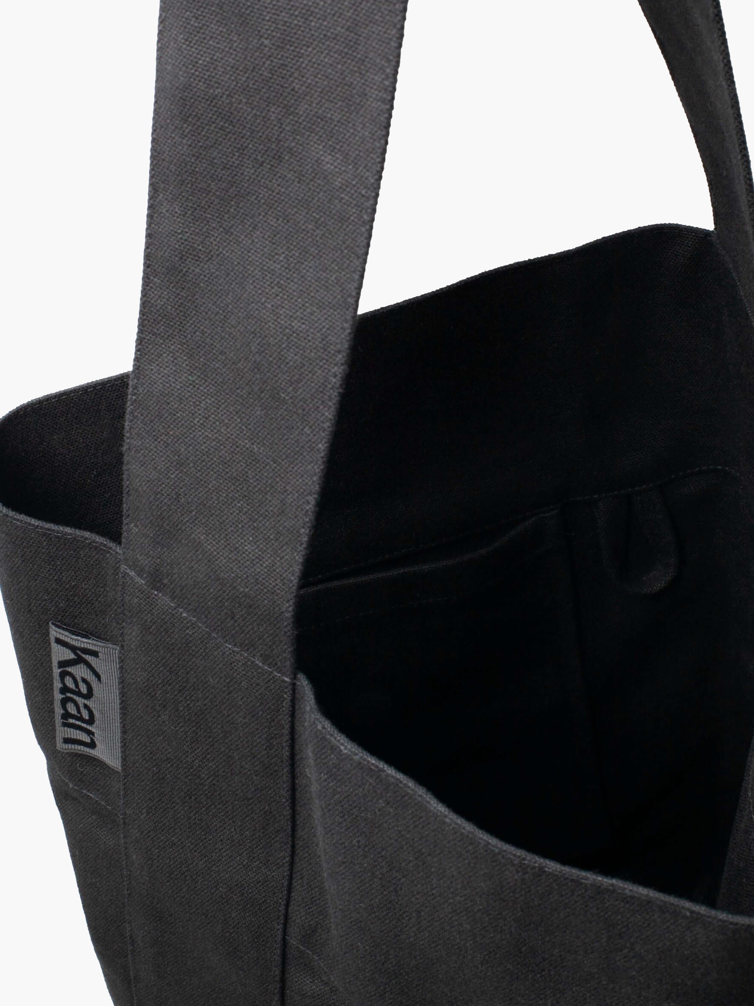 Mega Bucket Tote in Black (Water Repellent Cotton)