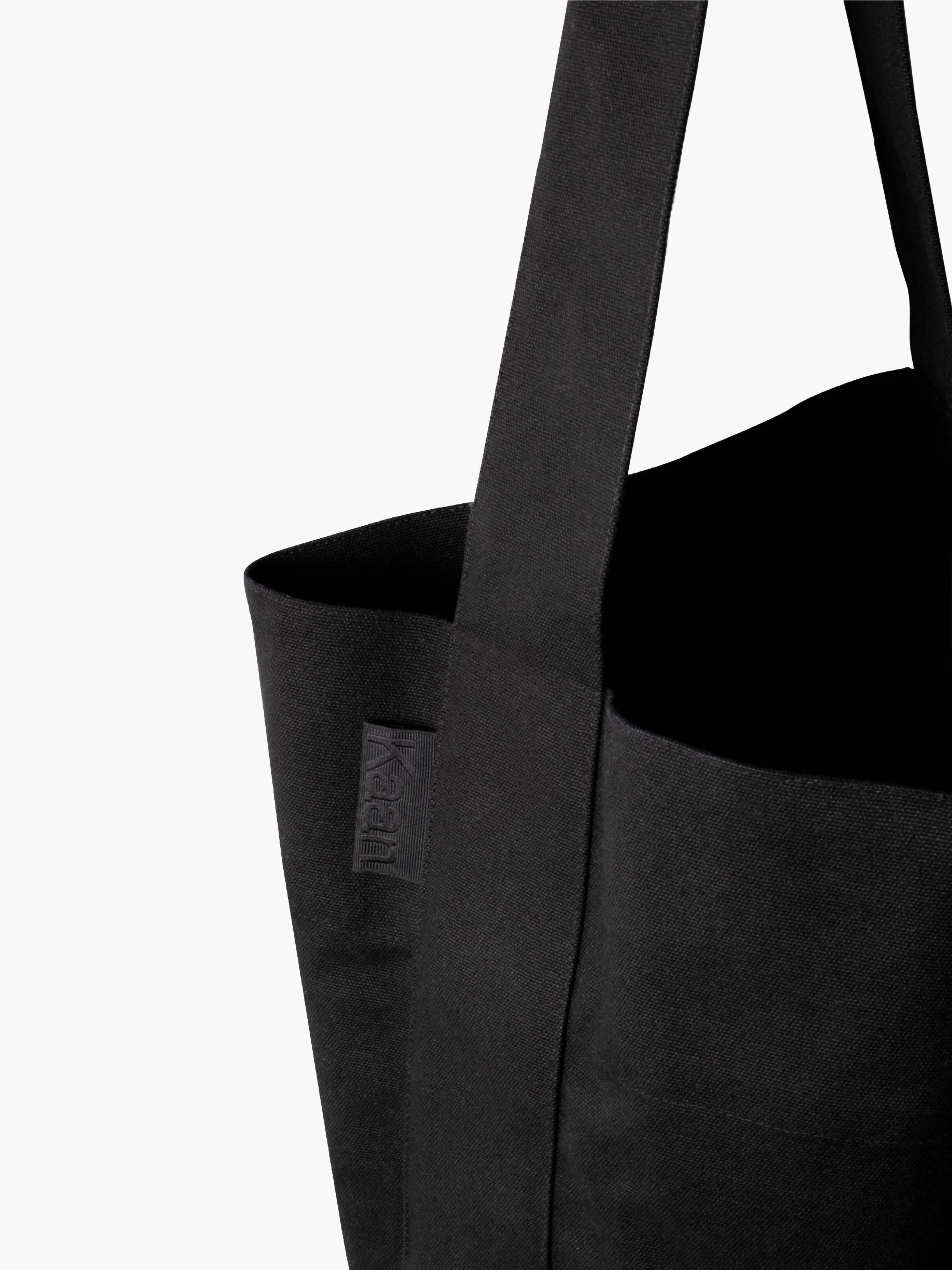 Mega Bucket Tote in Black (Water Repellent Cotton)